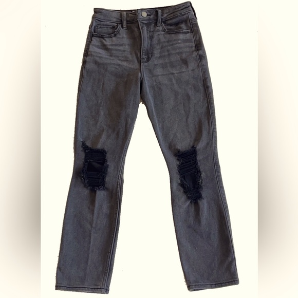 Hollister Jeans Hollister Ultra High Rise Skinny Ankle Black Ripped